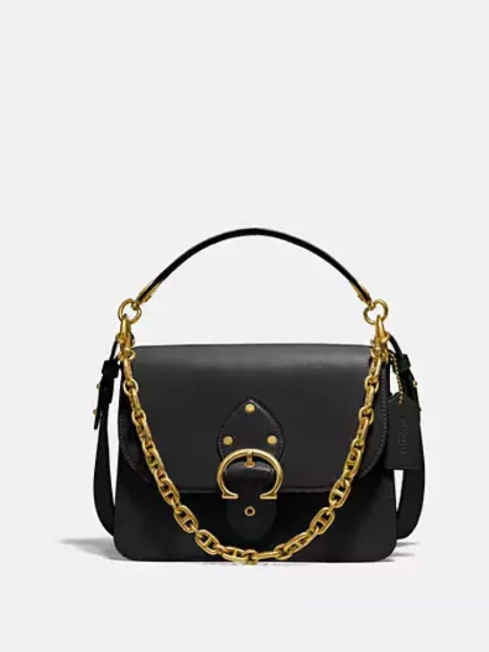 Coach Beat Black with Gold Hardware Crossbody Bag - EUC